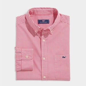 Vineyard Vines Pink Gingham Shirt